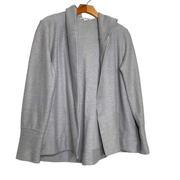 James Perse Standard French Terry Open Cardigan Jacket Size 2 (Medium) Draped - Picture 3 of 13